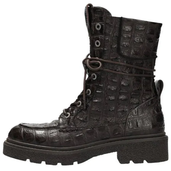 Shabbies Amsterdam JACY BIKA Boot croco Dark Brown, foto 4