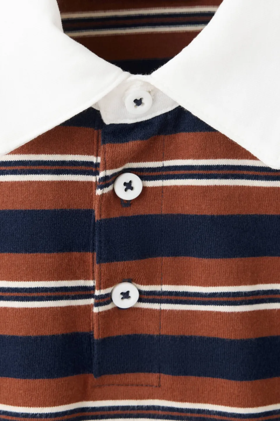 Mango Kids gestreepte polo - bruin/donkerblauw, foto 5