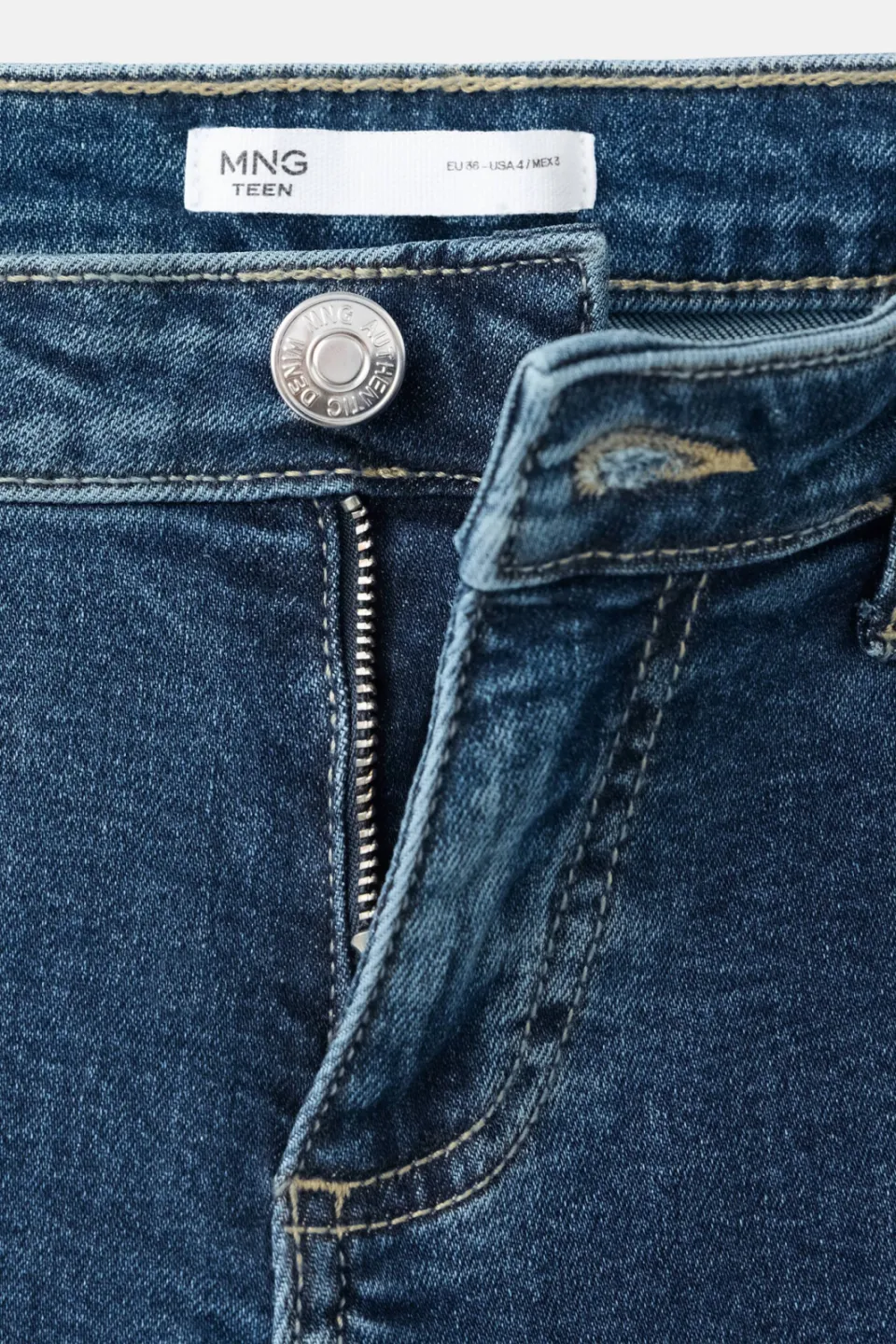 Mango TEEN wide leg jeans - changeant blauw, foto 6