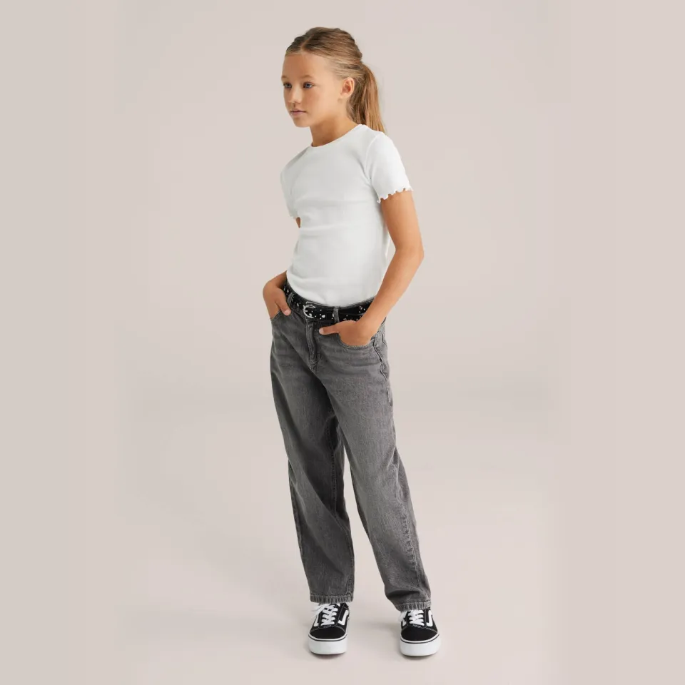 WE Fashion T-shirt met ruches ecru, foto 4