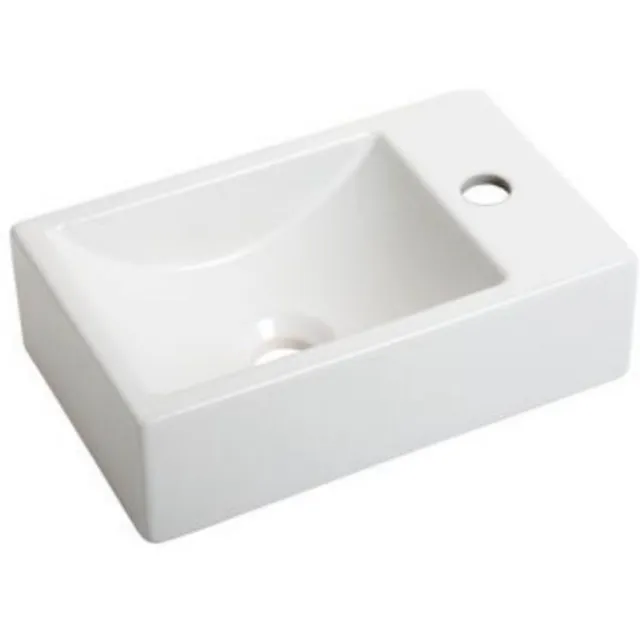 Plieger Fontein Plieger Houston Kraangat Rechts 37x23cm Mat Wit