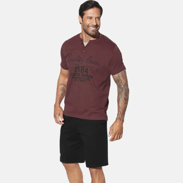 Jan Vanderstorm T-shirt NANTE donkerrood