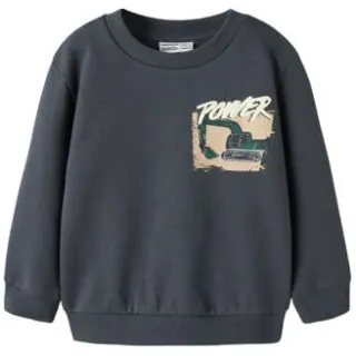 NAME IT MINI sweater met backprint - antraciet Grijs Backprint