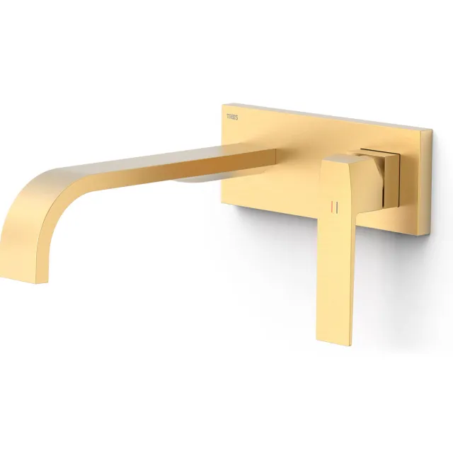 Tres Slim Exclusive wastafelmengkraan inbouw mat goud
