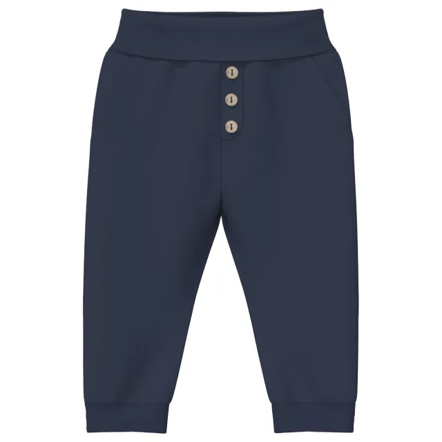 s.Oliver katoenen babybroek marineblauw