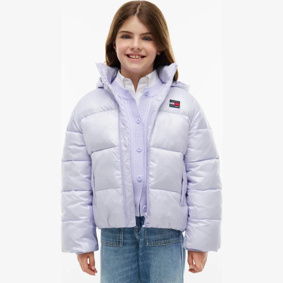 Tommy Hilfiger pufferjas lila, foto 3