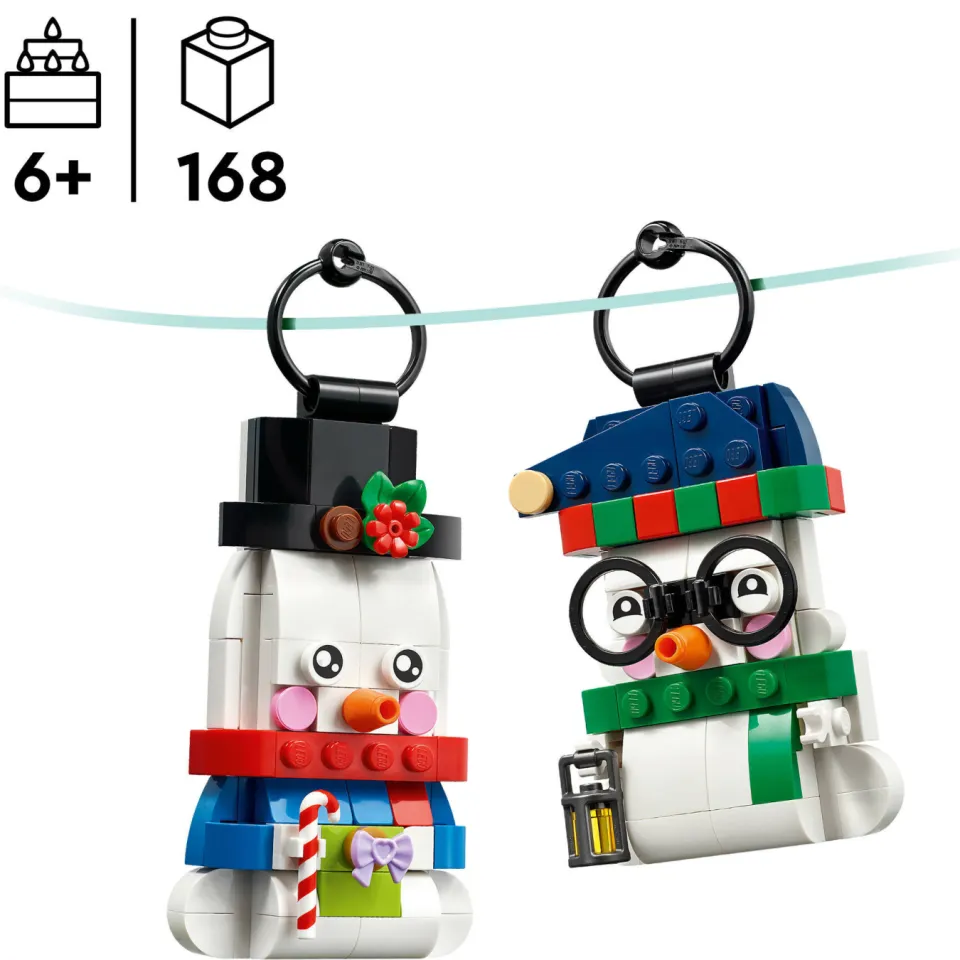 Lego Seasons and Occasions Sneeuwpopornamenten - Kerstversiering en Bouwpakket voor Kinderen 40812, foto 4