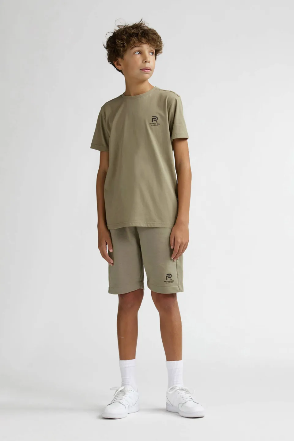 Petrol Industries regular sweatshort groen Groenbruin
