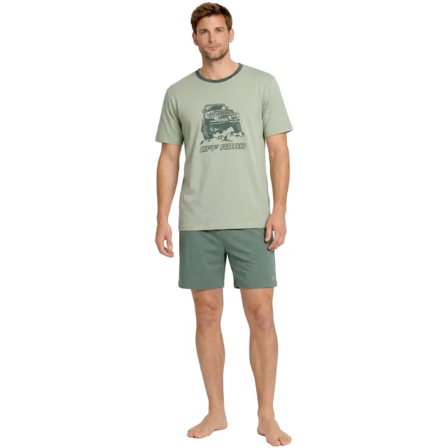 Kisses&Love KL30000 korte pyjamaset groen