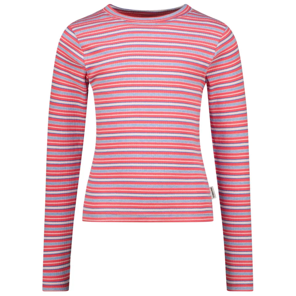 Vingino gestreepte longsleeve roze, foto 2
