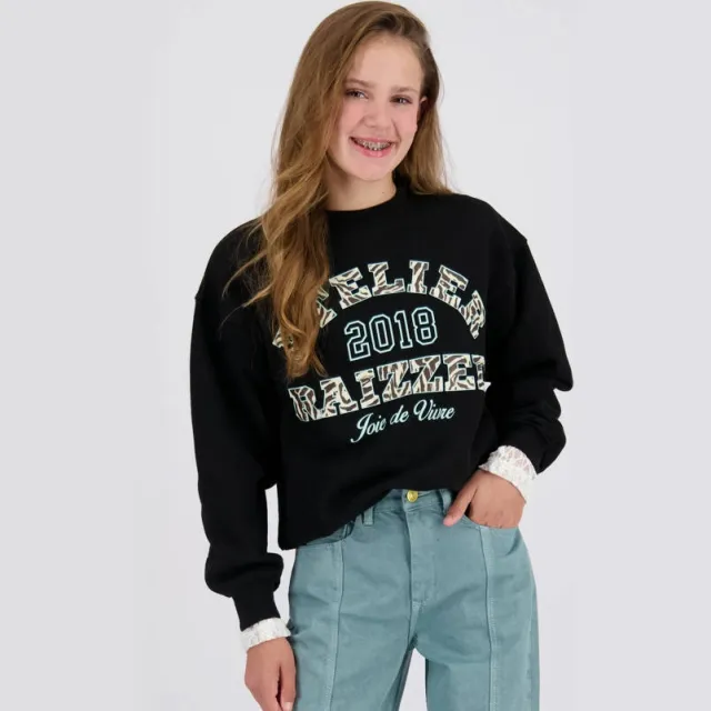 Raizzed sweater met print - zwart