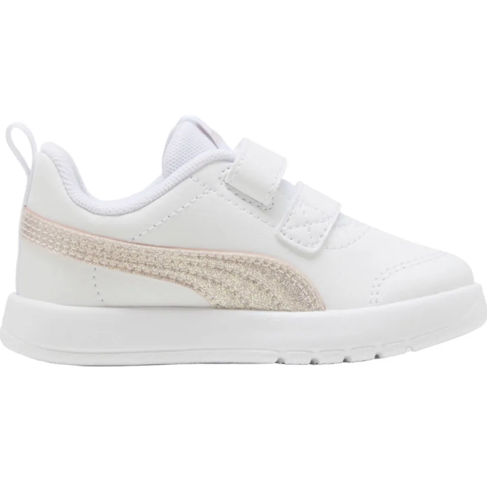 Puma Courtflex V3 imitatieleren sneakers - wit/lichtroze