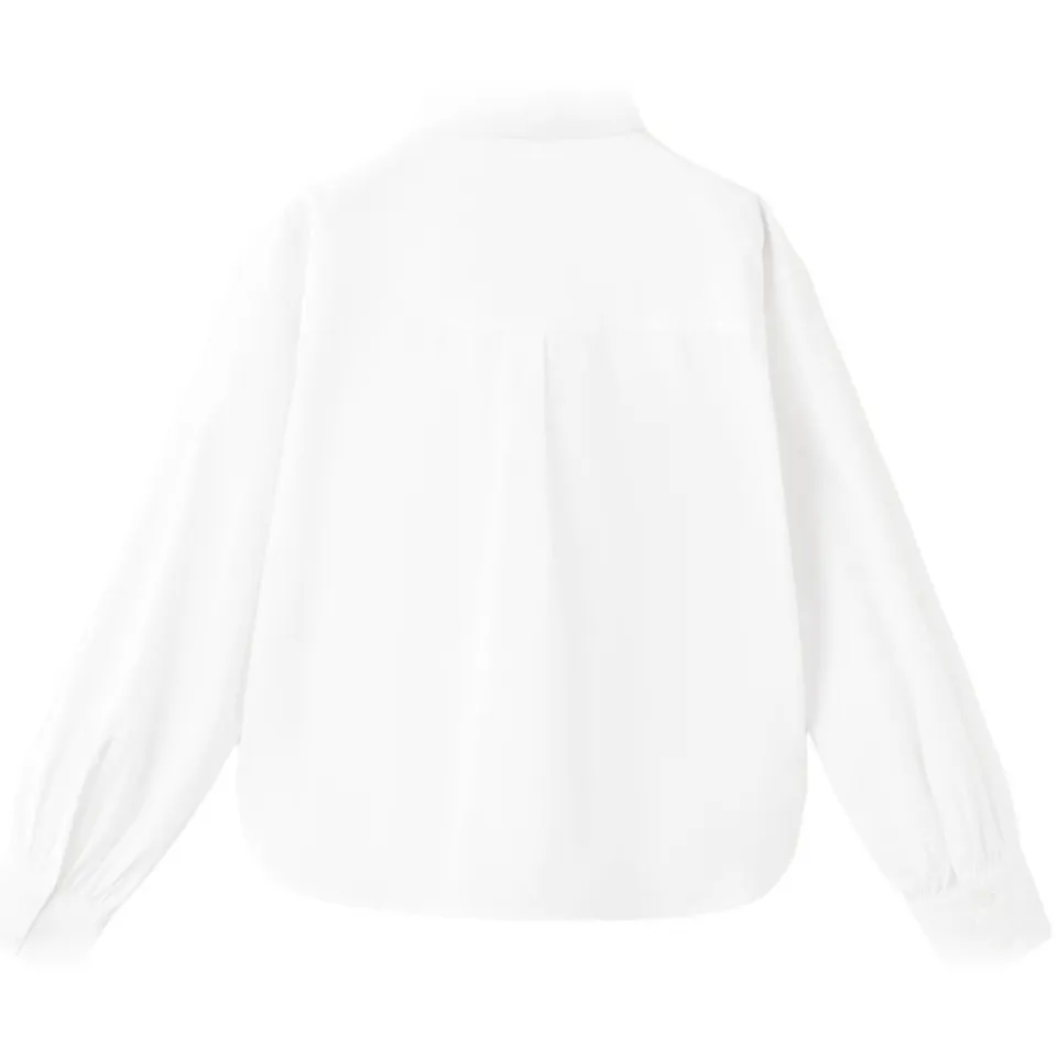 Mango Kids blouse met klassieke kraag wit, foto 3