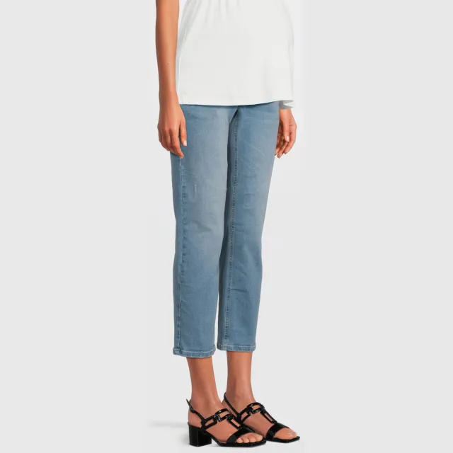 LOVE2WAIT straight leg zwangerschapsjeans light wash, foto 4