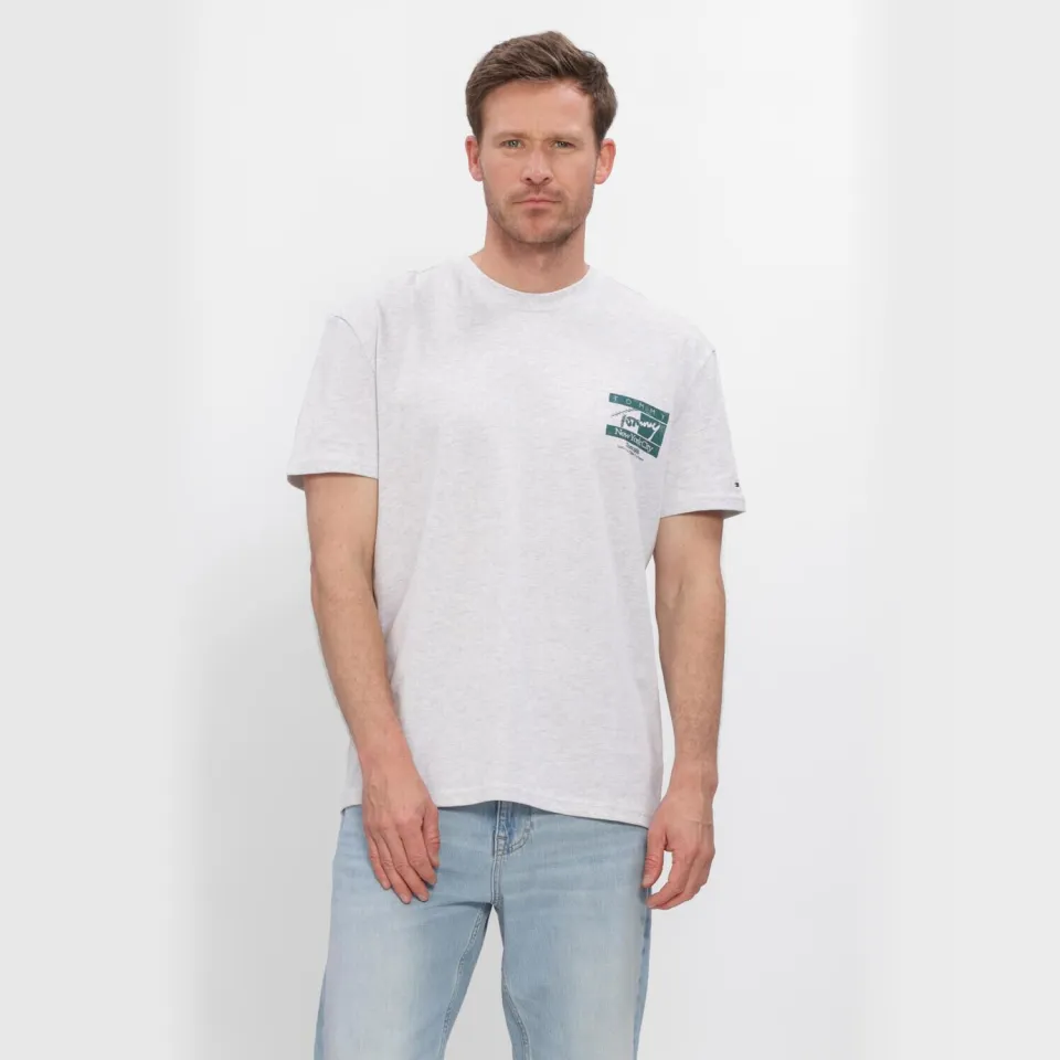 Tommy Jeans regular fit T-shirt met backprint - grijs, foto 2
