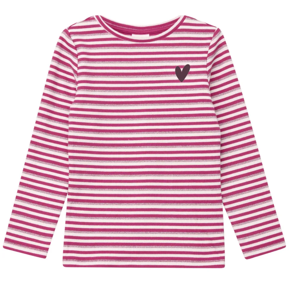 s.Oliver gestreepte longsleeve met glitter roze, foto 2