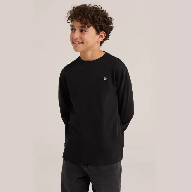 WE Fashion longsleeve zwart, foto 2