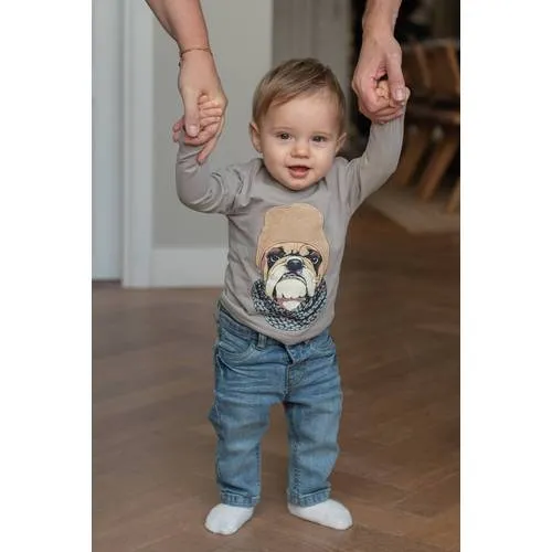 Dirkje rechtvallende longsleeve grijs, foto 4