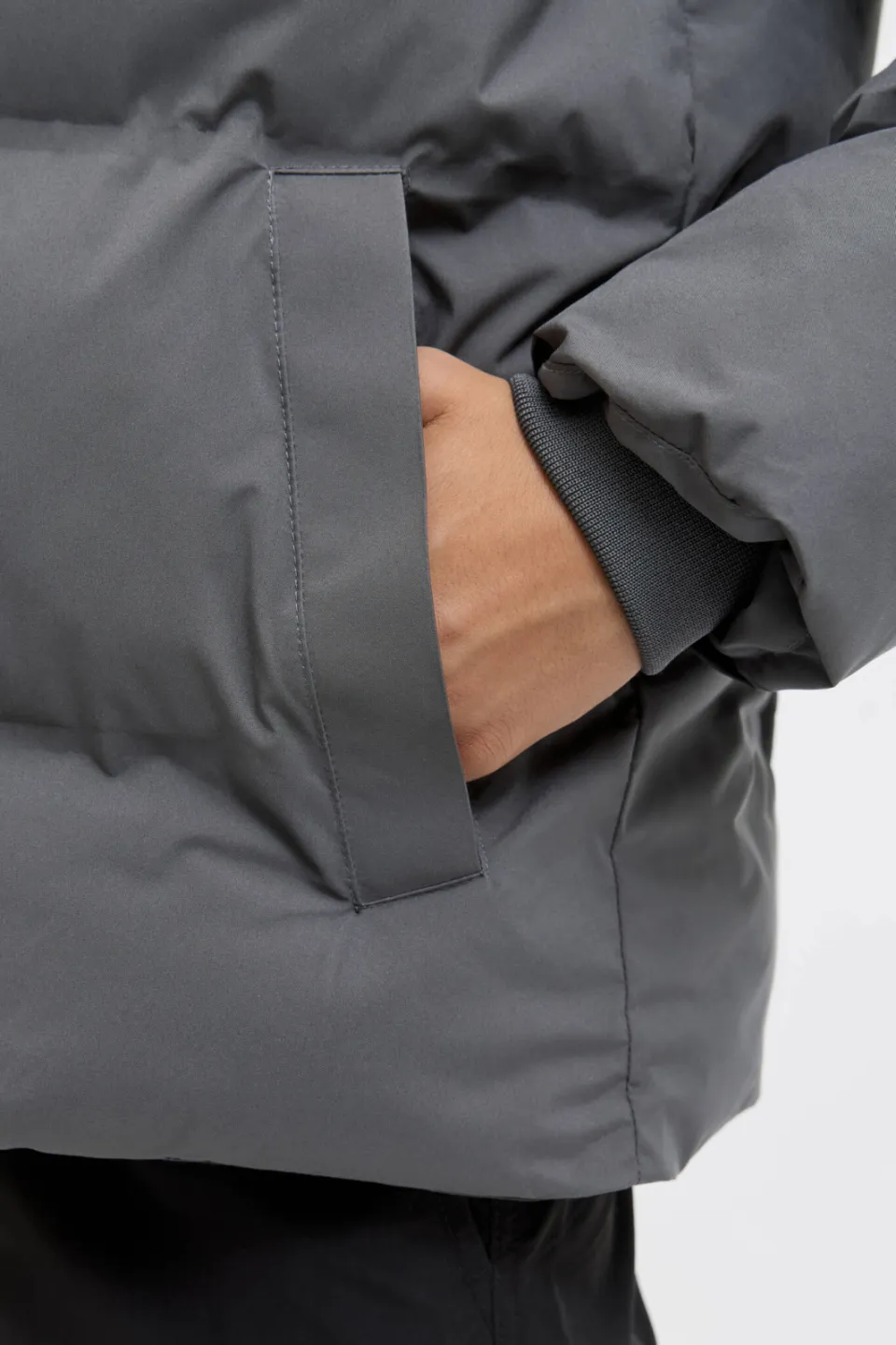 Jack & Jones gewatteerde winterjas grijs, foto 6