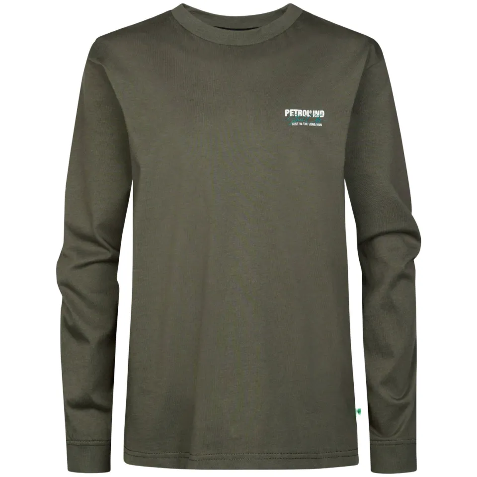 Petrol Industries longsleeve met backprint kaki, foto 2