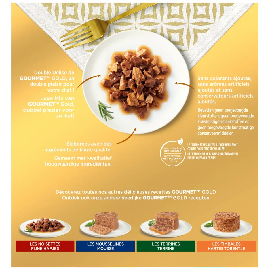 Gourmet Gold Luxe Mix natvoer kat 8 x 85 g, foto 5