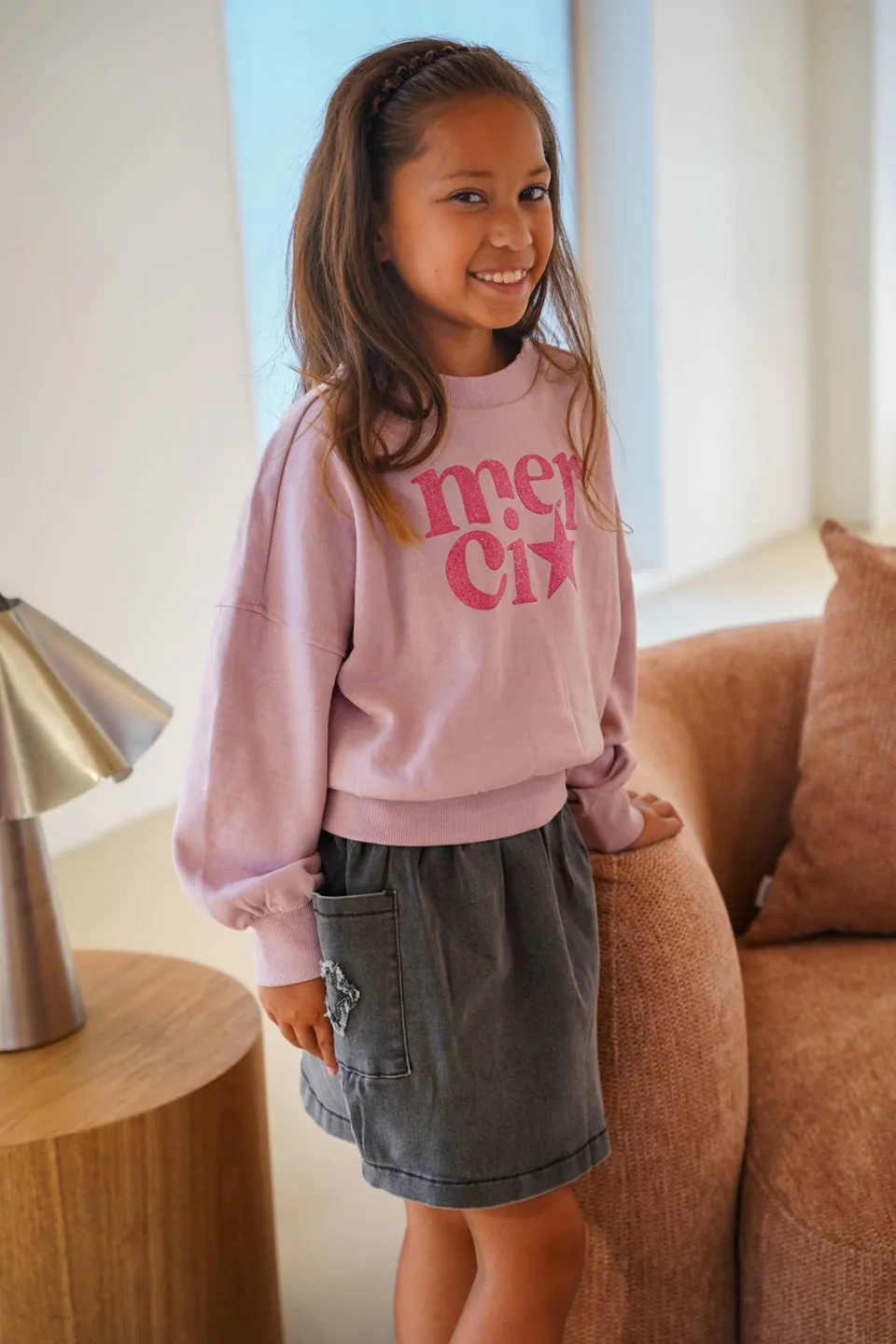 Like Flo oversized sweater met print - roze, foto 6