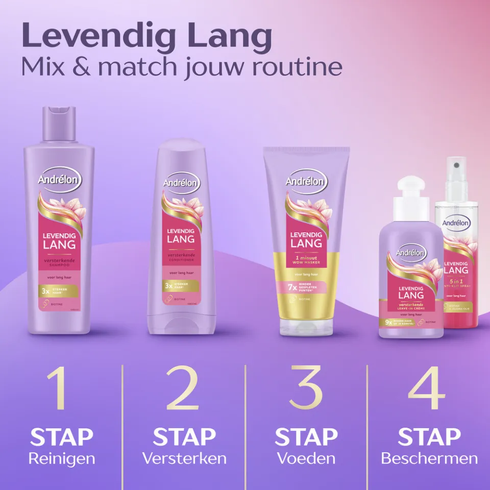 2+3 gratis: Andrélon Leave-In Creme Levendig Lang 200 ml, foto 2