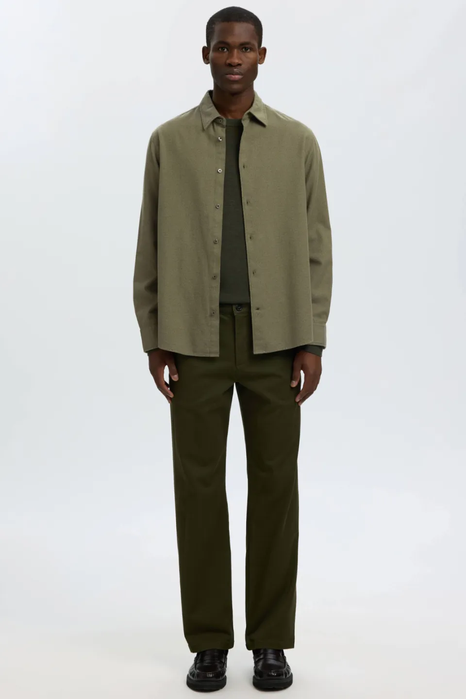 Selected regular fit overhemd - groen, foto 3
