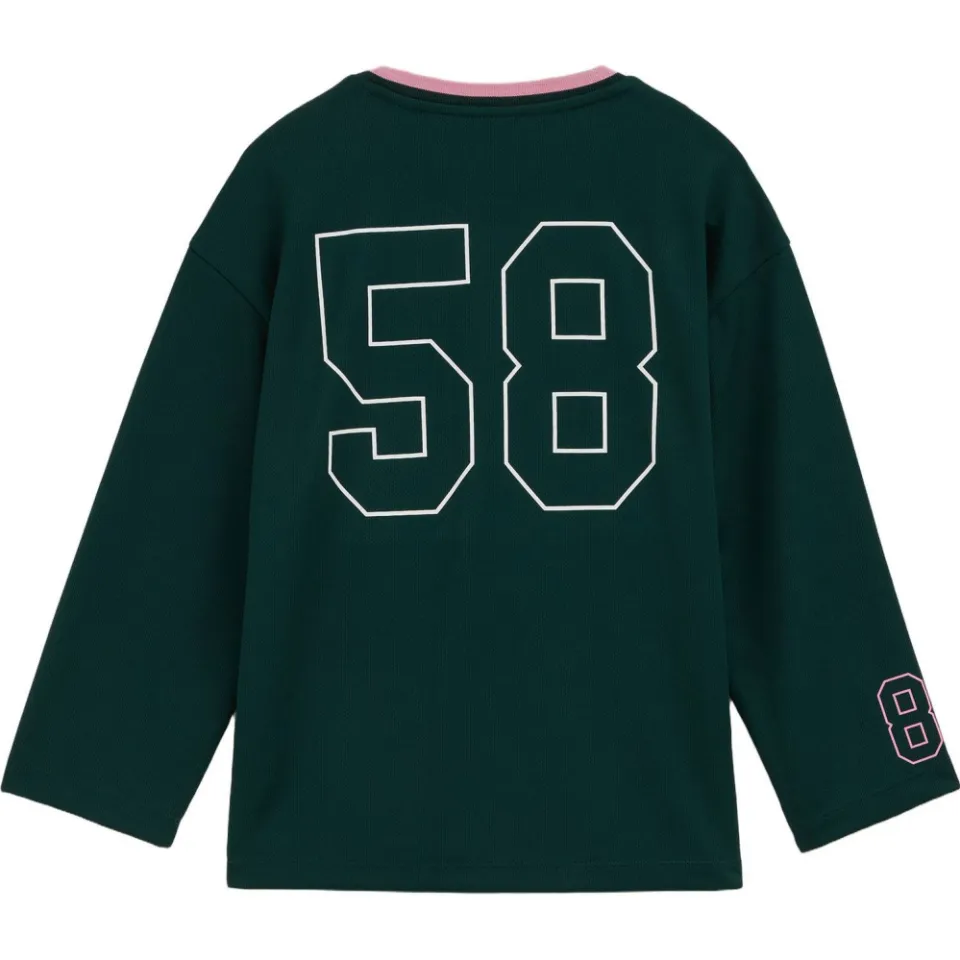 WE Fashion longsleeve met tekst donkergroen, foto 3