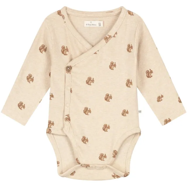 A Tiny Story katoenen romper met print - beige, foto 2