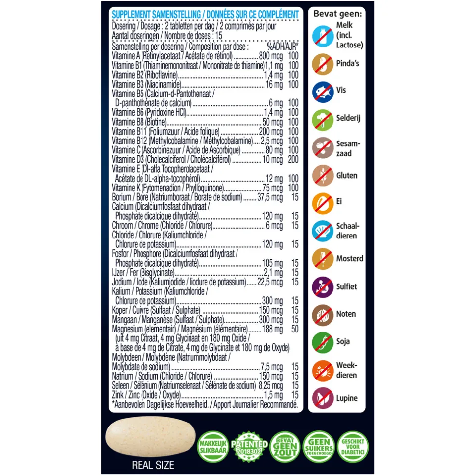 Lucovitaal Magnesium vitaminen & mineralen compleet tabletten, foto 3