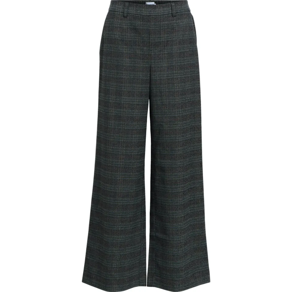 Object wide leg pantalon met krijtstreep - grijs, foto 2