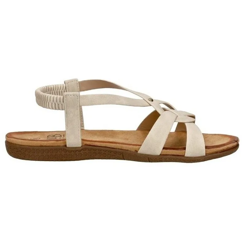 Sub55 platte sandalen gebroken wit