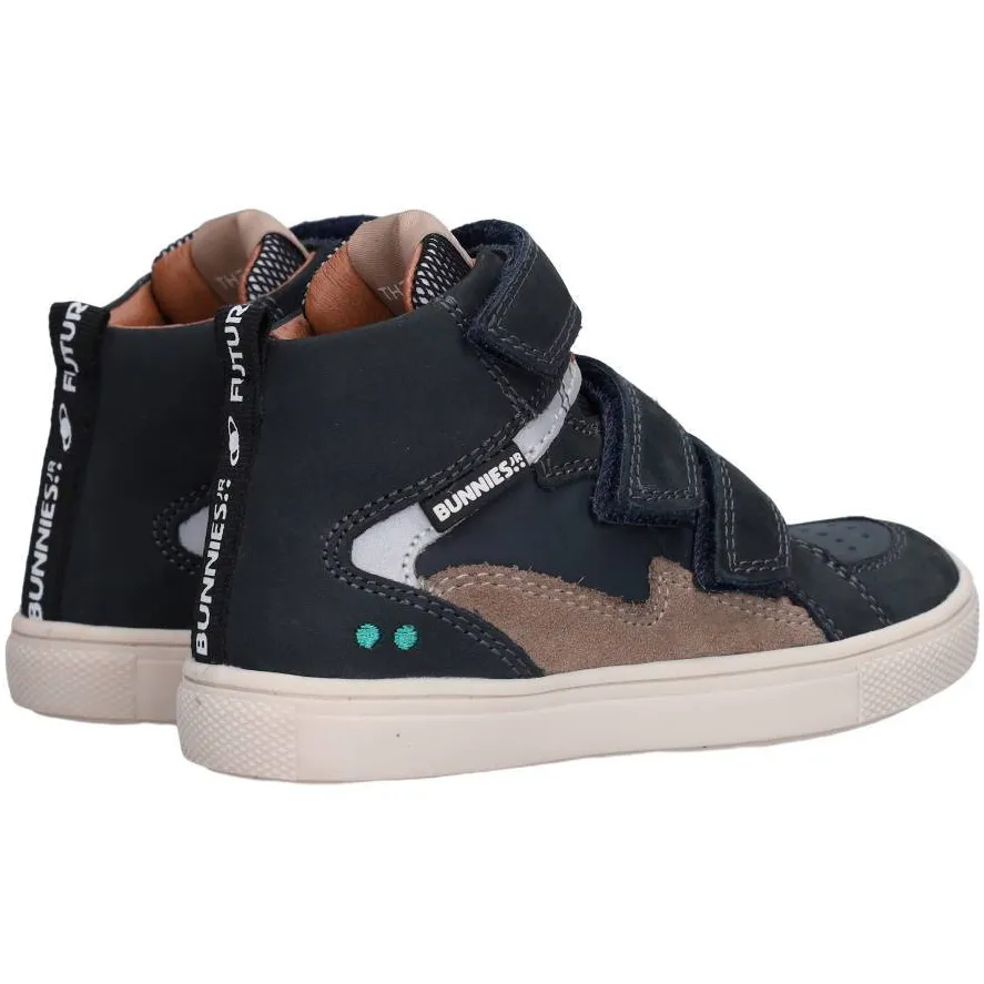 BunniesJR leren sneakers - donkerblauw/taupe, foto 5