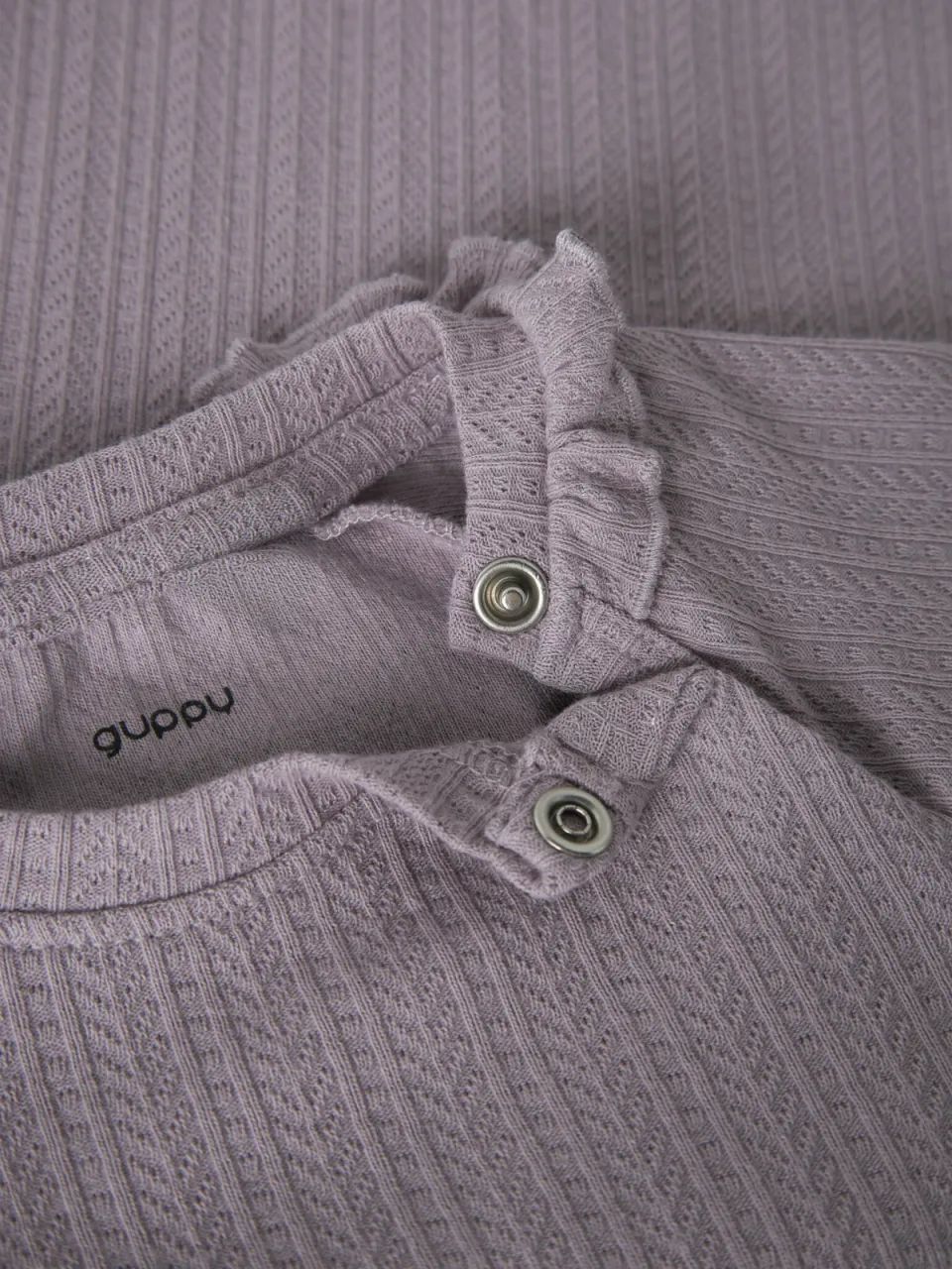 GUPPY BABY romper met ruches - lichtpaars Meisjes Stretchkatoen Ronde hals, foto 4