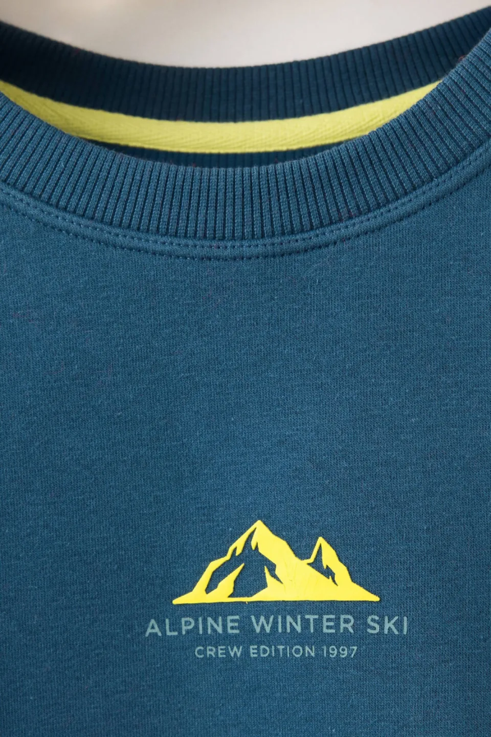 Mango Kids sweater met tekst - blauw/geel, foto 5