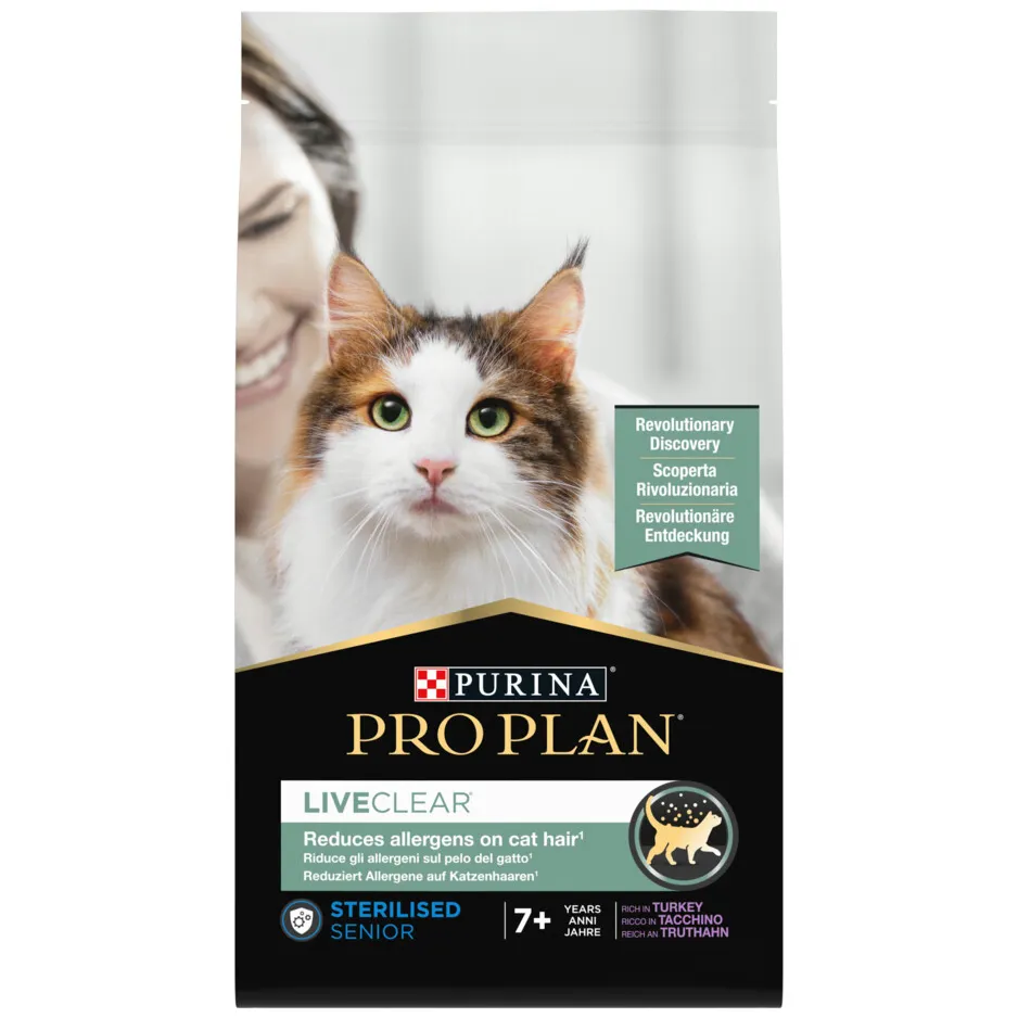 Pro Plan LiveClear Sterilised Senior 7+ kalkoen kattenvoer droog