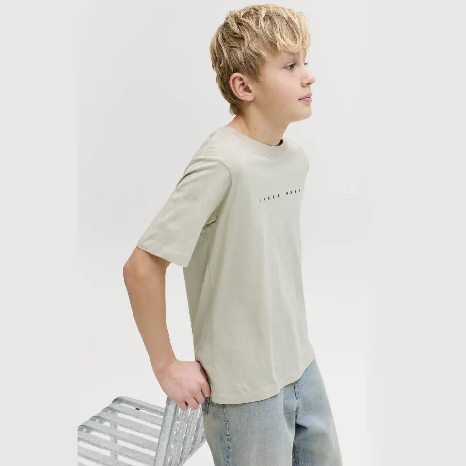 Jack & Jones T-shirt beige met tekstopdruk, foto 5