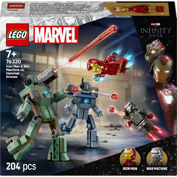 Lego Marvel Iron Man en War Machine vs. Hammer Drones 76320, foto 3