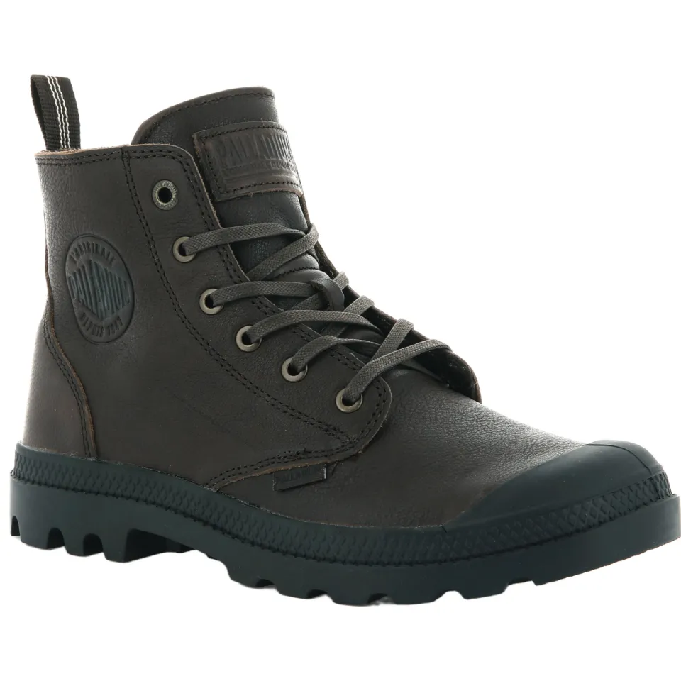 Palladium Pampa Zip leren sneakers met profielzool - donkerbruin, foto 2