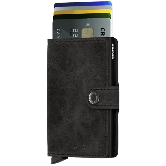Secrid Miniwallet pasjeshouder vintage zwart