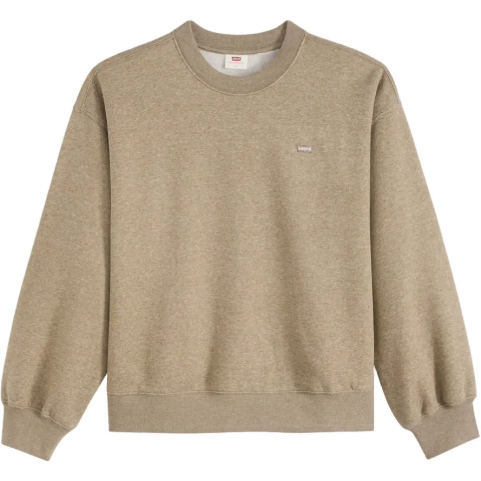 Levi's katoenen sweater met logo - taupe, foto 2