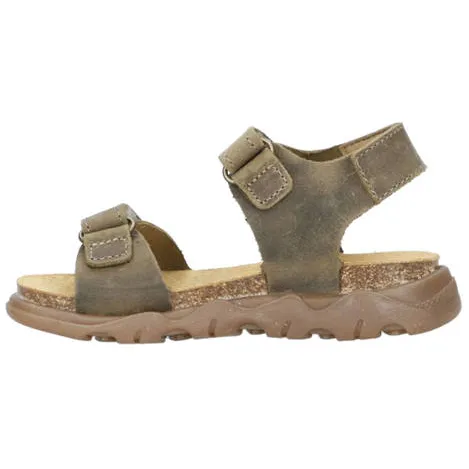 Develab leren sandalen kaki, foto 4
