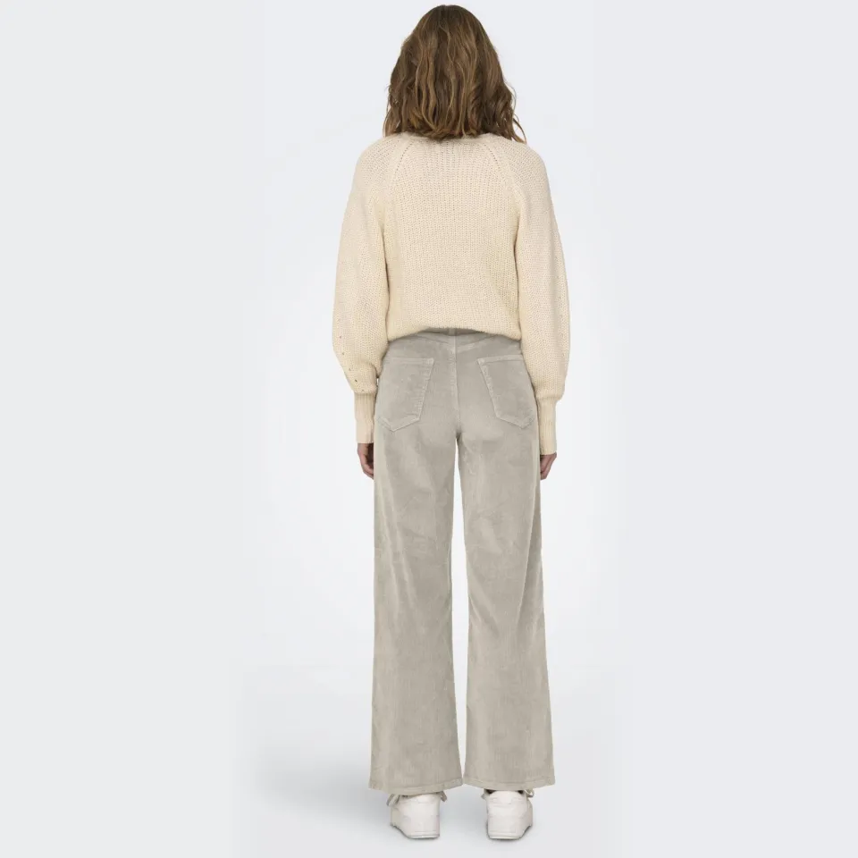 Only ONLHOPE wijde corduroy broek ecru, foto 4