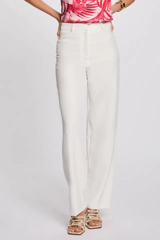 Morgan straight high waist broek ecru, foto 4