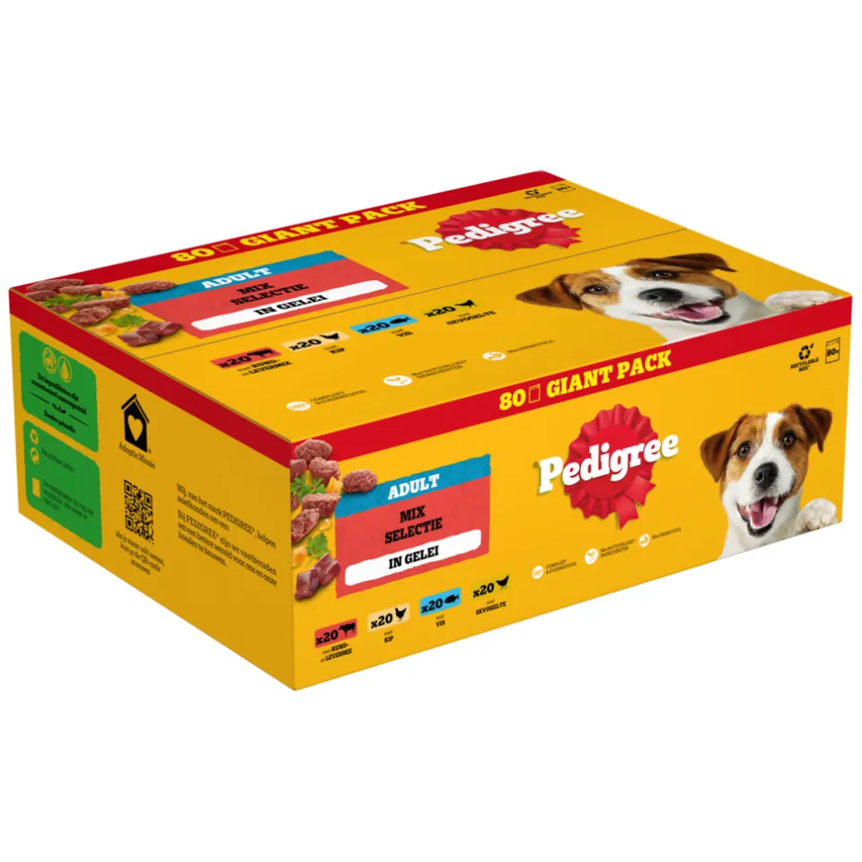 Pedigree Adult Mix Selectie in gelei hondenvoer 80x100 g, foto 2