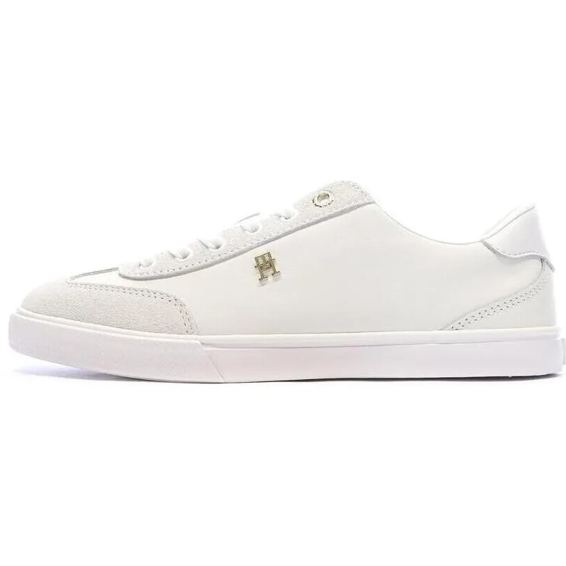 Tommy Hilfiger leren sneakers met logo - ecru, foto 2