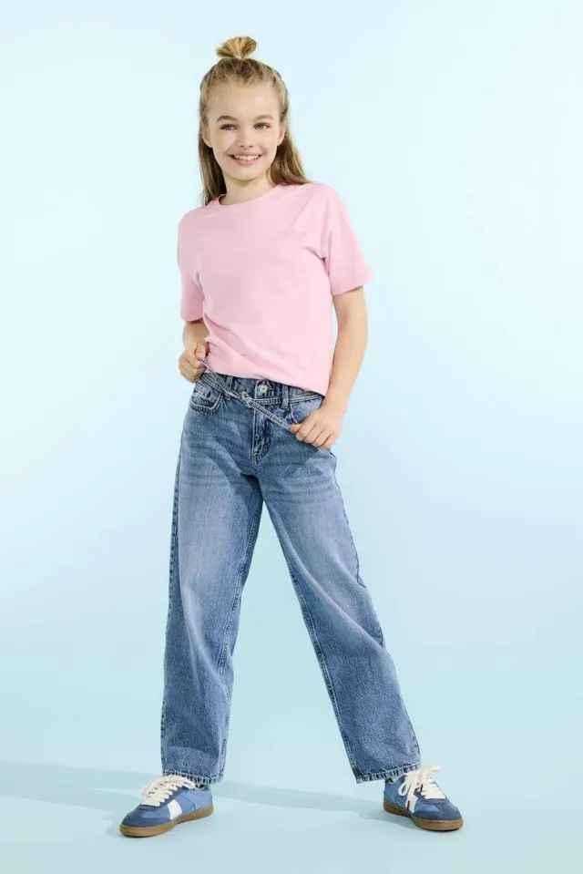 Only KIDS ONLY GIRL straight leg jeans light blue denim