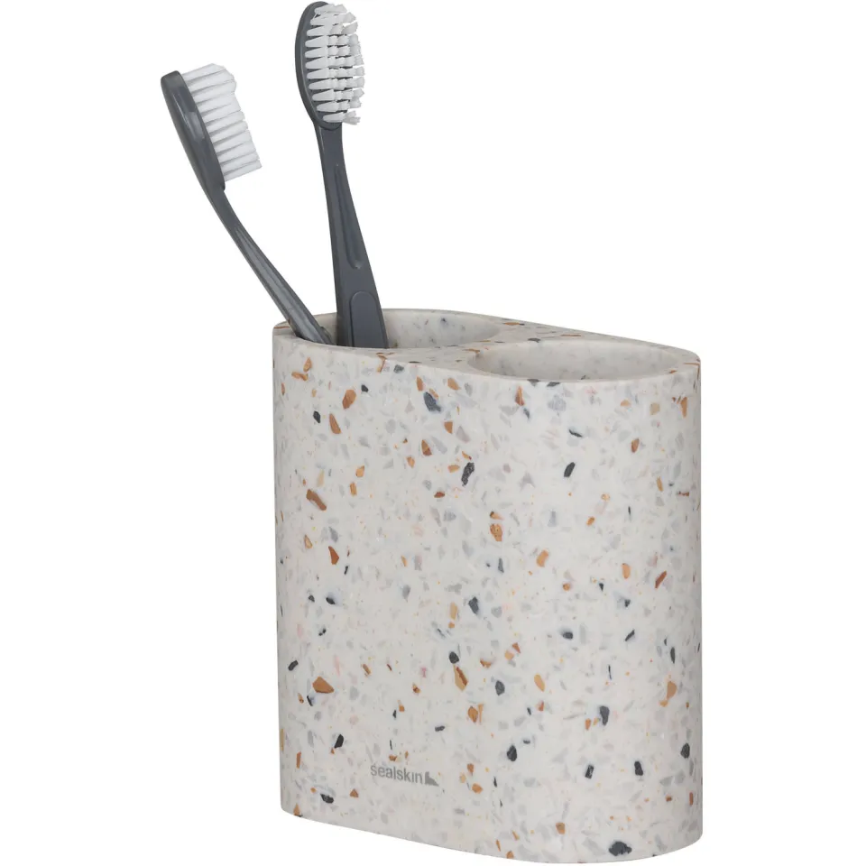 Sealskin Blend tandenborstelhouder dubbel vrijstaand Terrazzo, foto 2