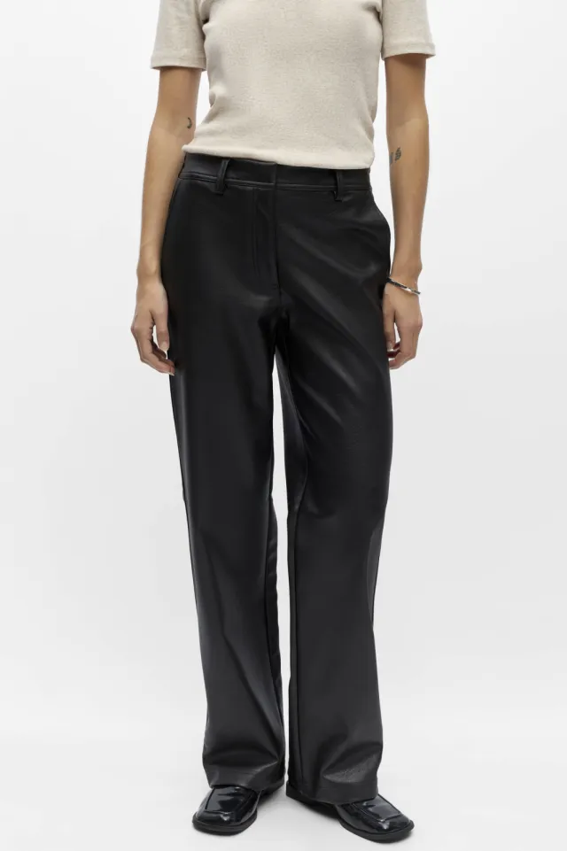 Object wide leg casual broek - zwart, foto 4